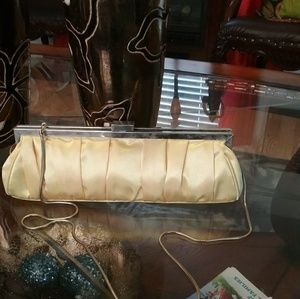 Yellow cache   clutch handbag